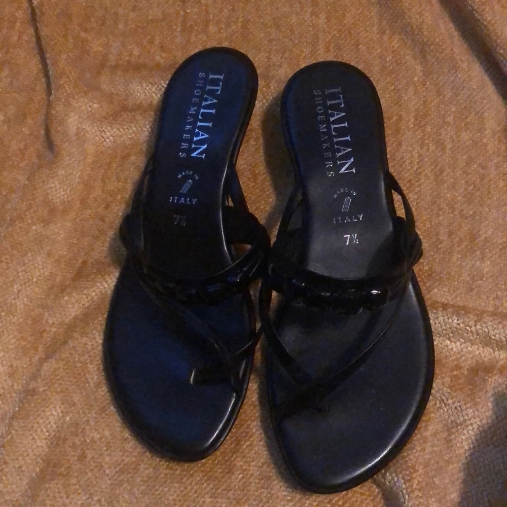 Italian shoemakers black Sandals